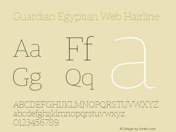 Guardian Egyptian Web Hairline Version 001.002 2009图片样张