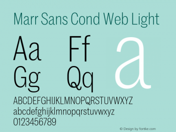 Marr Sans Cond Web Light Version 1.1 2015图片样张