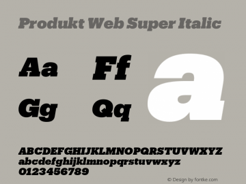 Produkt Web Super Italic Version 1.1 2014图片样张