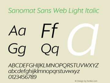 Sanomat Sans Web Light Italic Version 1.1 2015图片样张