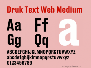 Druk Text Web Medium Version 1.1 2015图片样张