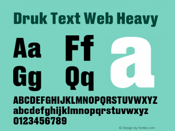Druk Text Web Heavy Version 1.1 2015图片样张