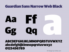 Guardian Sans Narrow Web Black Version 1.1 2012图片样张