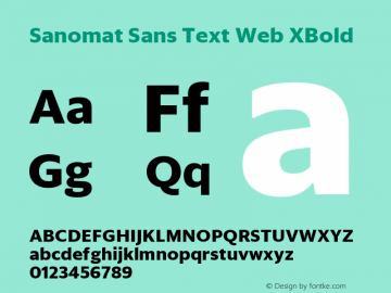 Sanomat Sans Text Web XBold Version 1.1 2015图片样张