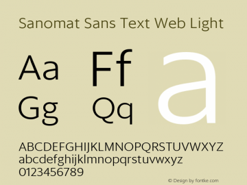 Sanomat Sans Text Web Light Version 1.1 2015图片样张